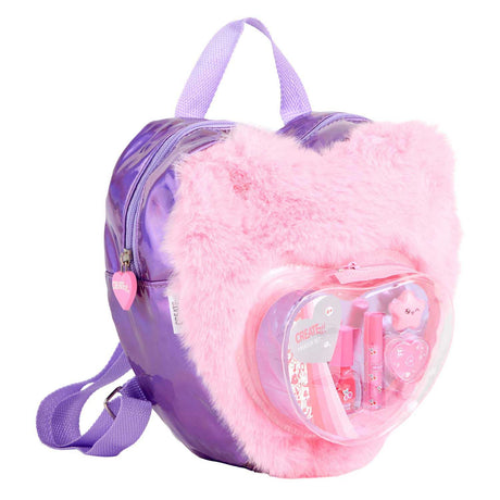Canenco schafft es! Beauty-Make-up-Set im flauschigen Rucksack Love Pink