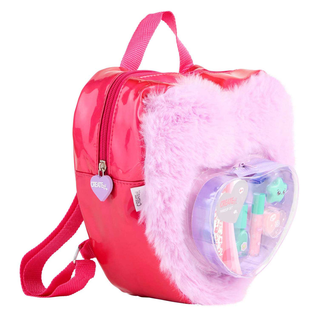 Canenco schafft es! Beauty-Make-up-Set im flauschigen Rucksack Love Purple