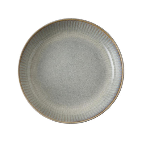 Tiefer niederländischer Rose-Saphir-Teller, 23 cm, grau, Box mit 4 Stück