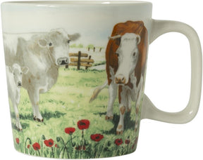 Wiebe van der Zee Wiebe's Farm Minibecher Kuh 230 ml, Schachtel mit 6 Stück, Porzellan