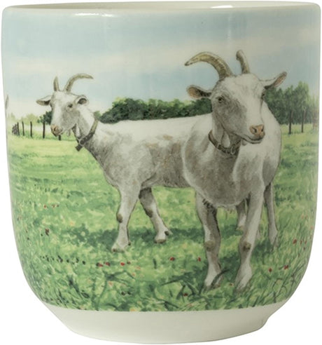 Wiebe van der Zee Wiebe's Farm Tasse XL Ziege 410 ml, 6er-Box, Porzellan