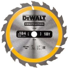 Dewalt Kreissägeblatt für Holz | Bau | ø 184mm Achsloch 20mm 24t - dt1951-qz