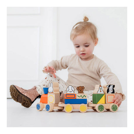 Bambolino Toys Miffy Holzblockeisenbahn. 3+
