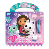 Totum Gabby's Dollhouse Designer-Ferienbuch – Aktivitätsbuch, Zeichnen, Schreiben, Aufkleber, 25 Stück – Gabby's Dollhouse, kreatives Spielzeug, Geschenktipp für Mädchen ab 3 Jahren