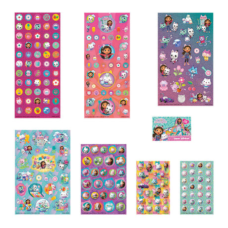 Totum Gabby's Dollhouse Super Sticker Set XL 7 Blatt inkl. Luxuriöse Aufkleber und Spiele – Gabbys Puppenhausspielzeug für Mädchen und Jungen