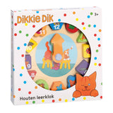 Bambolino Toys Dikkie Dik Lernuhr aus Holz, 12-tlg.
