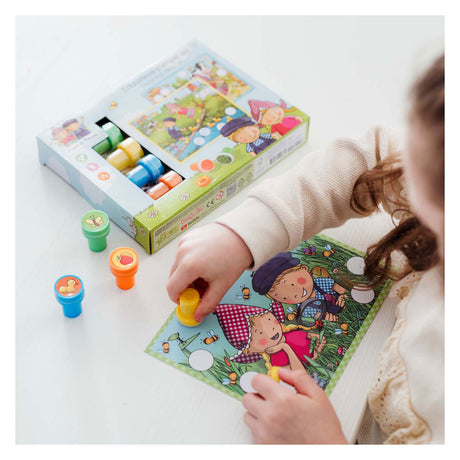 Bambolino Toys Fien und Teun pädagogisches Stempelset 14-teilig | 2 Stk