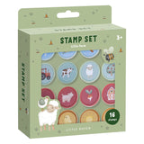 Little Dutch Little Farm Totum Stempelset 12-teilig mit Tinte | 3 Stück