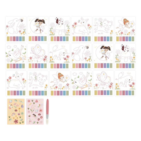 Little Dutch Aquarell-Set Rosa Feengarten – inkl. Pinsel und Aufkleber