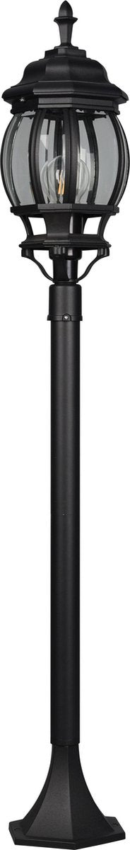 Trio elvo - Mastleuchte - schwarz matt - exkl. 1x E27 4W - Fernbedienung - integrierter Dimmer - stufenlos einstellbare Lichtfarbe - indirekte Beleuchtung - Außenbeleuchtung - IP44