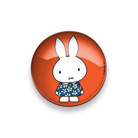 Miffy Glasmagnet XL und Blumen ø5cm