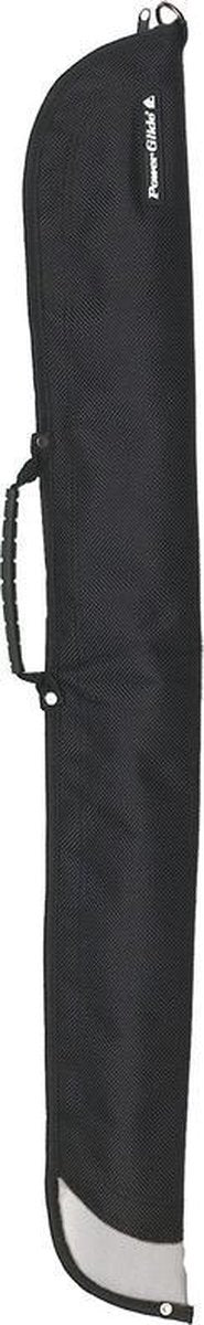 Powerglide keu-koffer silver edge 92 cm polyester zwart zilver