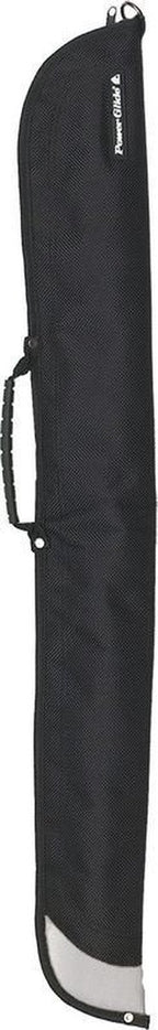 Powerglide keu-koffer silver edge 92 cm polyester zwart zilver