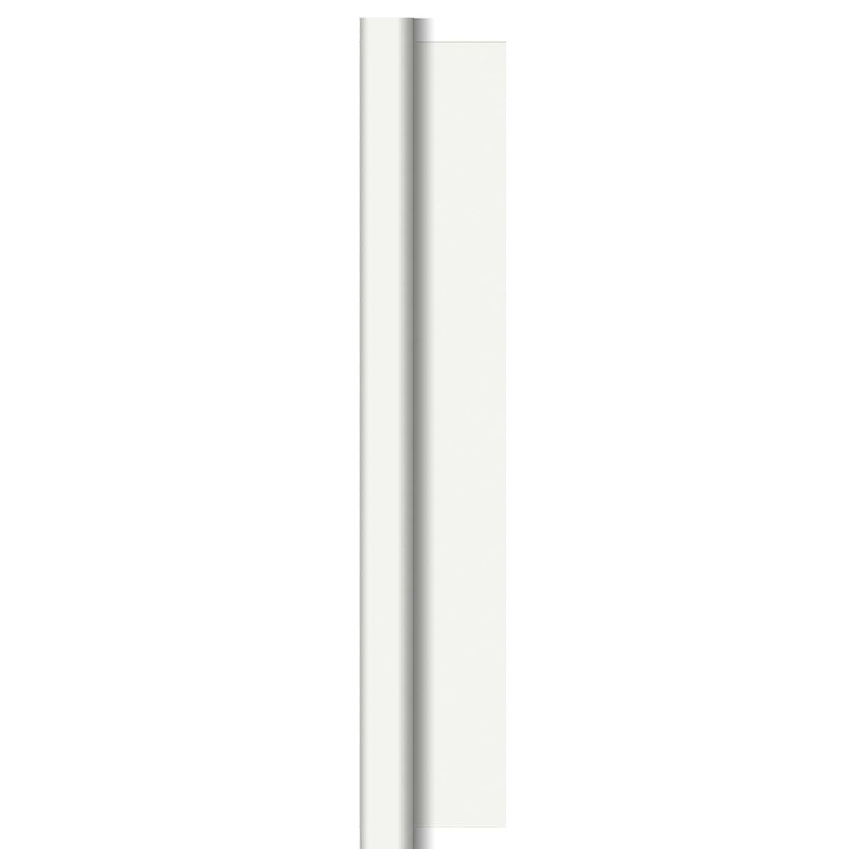 Damast-Duni-Tischdecke 118 x 800 cm weiß