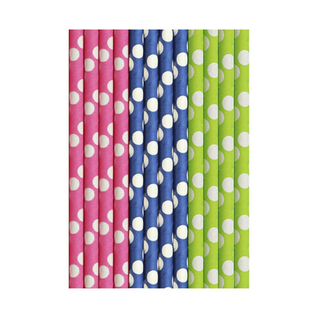 Duni Papierstrohhalme Cocktail Dots 25 Stk