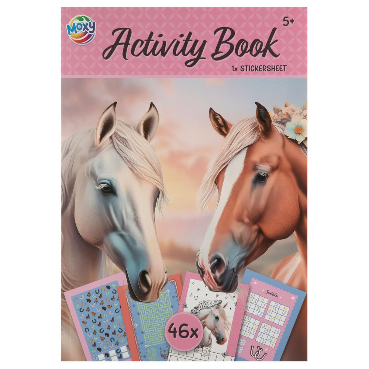 Moxy-Pferde-Aktivitätsbuch + Aufkleber A4