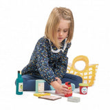 Tender Toys Lebensmittel aus Holz + Leinentasche