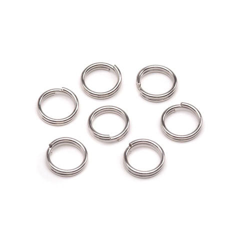 Vaessen creative • Ringe doppelt 6mm 50 Stück Silber