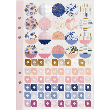 Kreativunternehmen https: www.cchobby.nl Aufkleberbuch-Blumen-A5-Gold-Lila-Pink-1-Stück