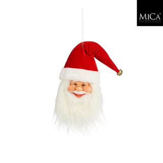 Edelman Weihnachtsmannkopf hängend rot – L15xB8xH45cm