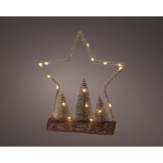 Micro led tafellamp jute steady binnenl.8.5cm x w.29cm x h.32cm | 2 stuks