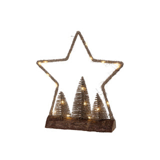 Micro led tafellamp jute steady binnenl.8.5cm x w.29cm x h.32cm | 2 stuks