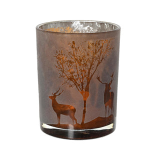 Teelichthalter aus Glas, Durchmesser 10 cm x Höhe 12,5 cm