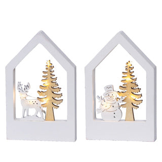 Micro-LED-Szenerie Triplex Steady Indoor 2ass FSC 100 % L.2cm x B.12cm x H.19cm | 2 Stk