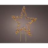 Kaemingk Mikro-LED-Pfahlleuchte aus Korbgeflecht, stabile Außenlänge: 1 cm x B. 48 cm x H. 54 cm