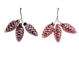Tannenzapfen auf Drahtglas, 2 Farben, Durchmesser 3 cm x H. 6 cm | 24 Stück