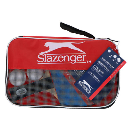 Slazenger Tischtennis-Set 6-teilig – mit 4 Tischtennisbällen und 2 Tischtennisschlägern – Tischtennis-Set mit Aufbewahrungstasche