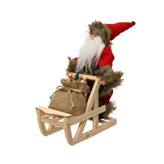 Kerstman polyester fabric coat, christmas hat