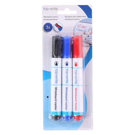 Topwrite Whiteboardmarker rot, blau, schwarz - 3 Stk.