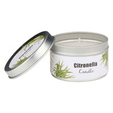 Citronella-Kerze draußen