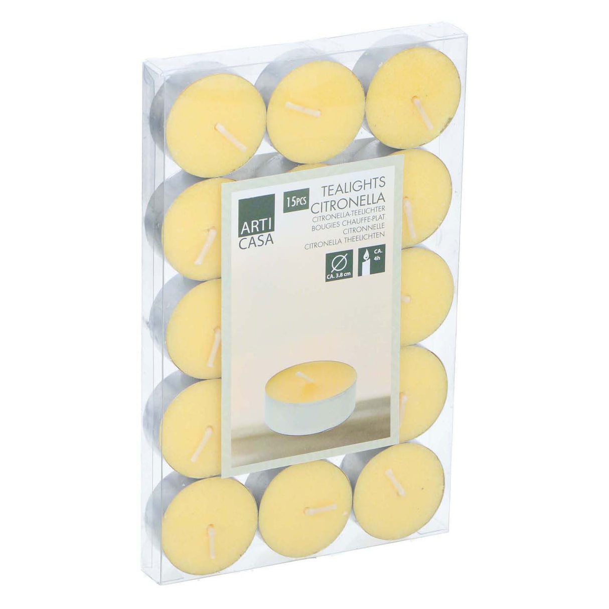 Citronellenkerze für draußen, 15 Stück.