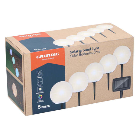 Grundig Solar-Gartenlampen, 5 Stk.