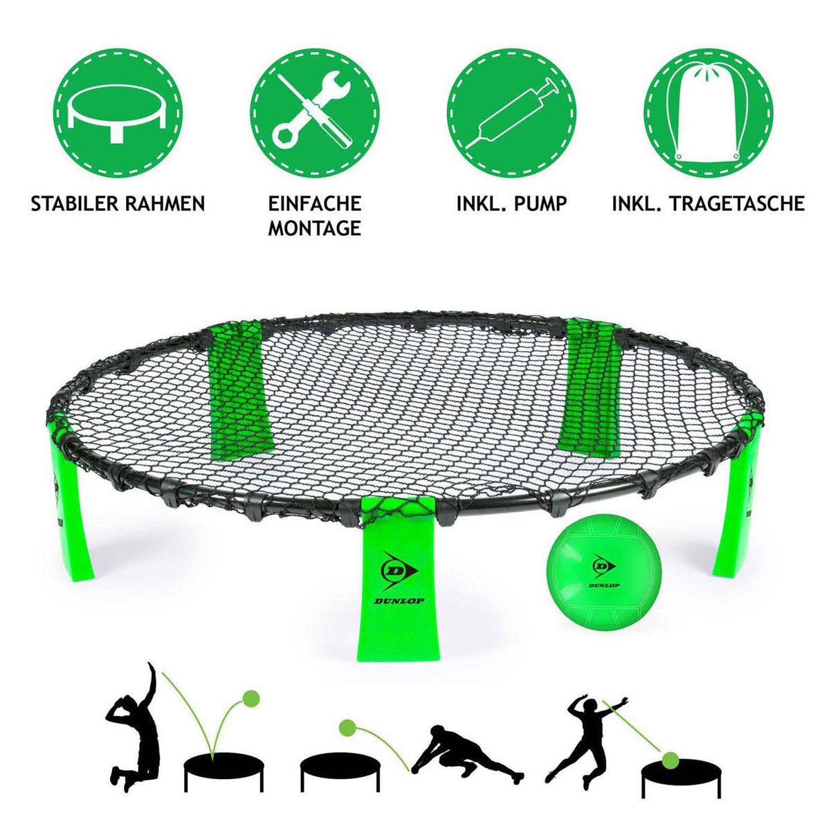 Fang- und Wurfspiel Spyderball | grün | 90cm