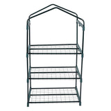 Kinzo kweekkas - broeikas tuinkas 69x49x125 cm - kweekbak met 3 verdiepingen - transparant broeikast design met ritssluiting - broeikas kweekkas voor groenten kweken - groen