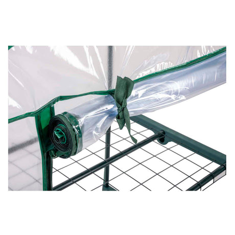 Kinzo-Gewächshaus – Gewächshaus für den Garten, 69 x 49 x 125 cm – Anzuchtbox mit 3 Etagen – transparentes Gewächshaus-Design mit Reißverschluss – Gewächshaus für den Gemüseanbau – grün