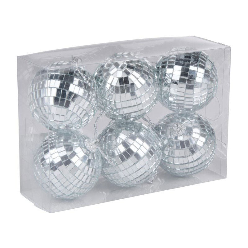 Discokugel-Weihnachtshänger - 6 Stk.