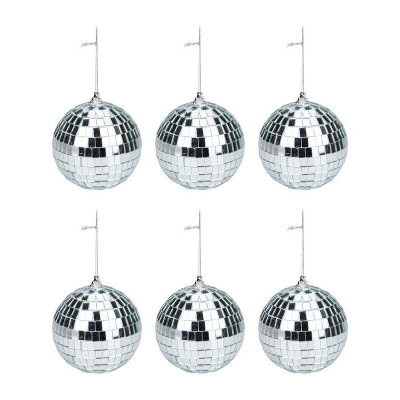 Discokugel-Weihnachtshänger - 6 Stk.