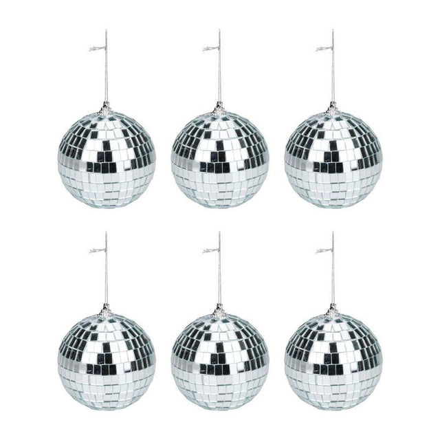 Discokugel-Weihnachtshänger - 6 Stk.
