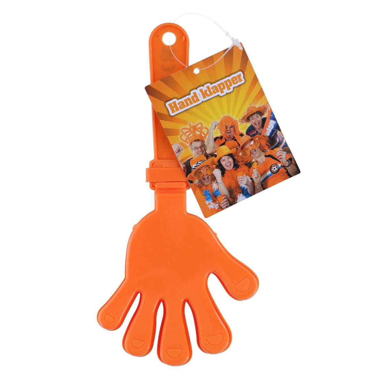Klatschen Sie in die orangefarbene Hand