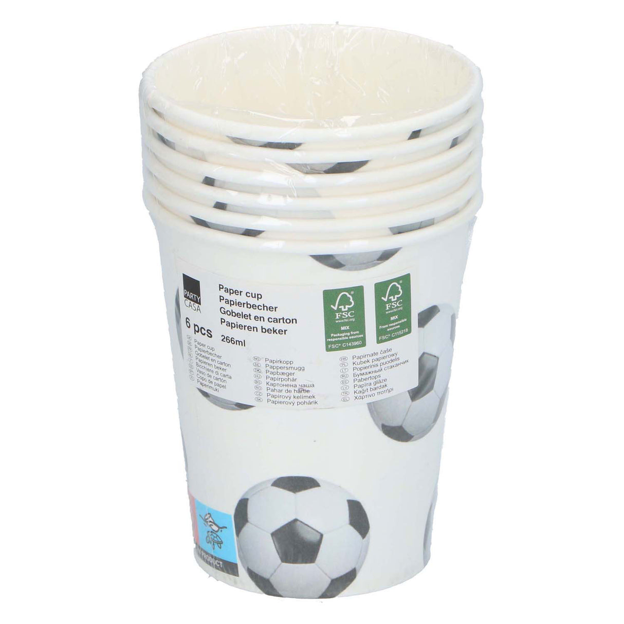 Fußball-Partybecher, 6-tlg.