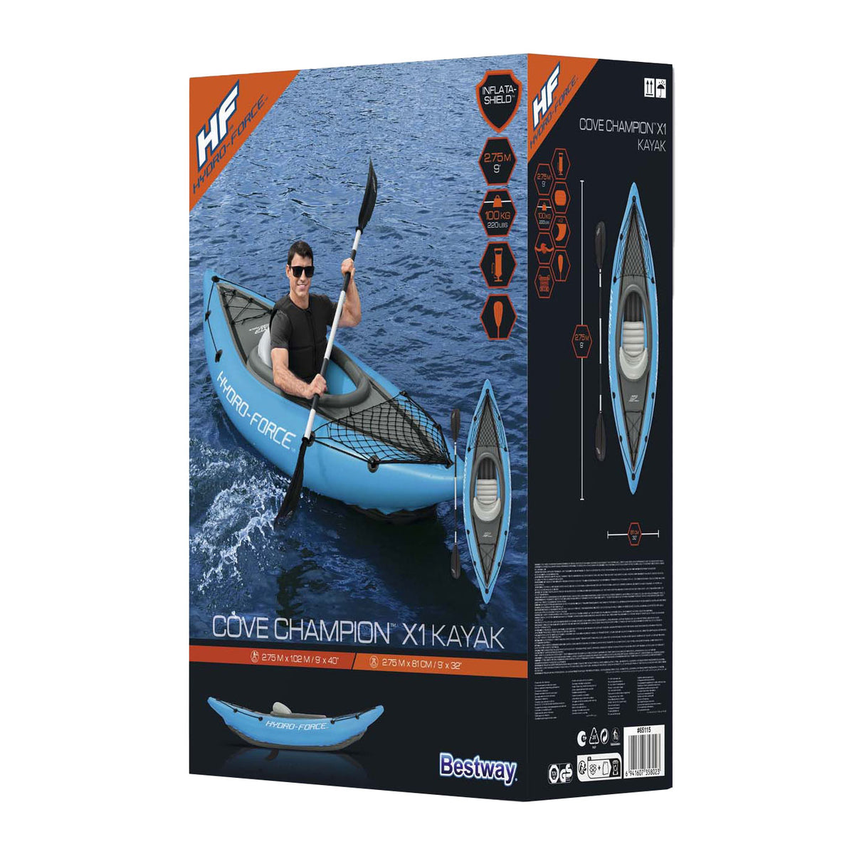 Bestway Hydro Force Kajak Cove Champion x1 Set aufblasbar