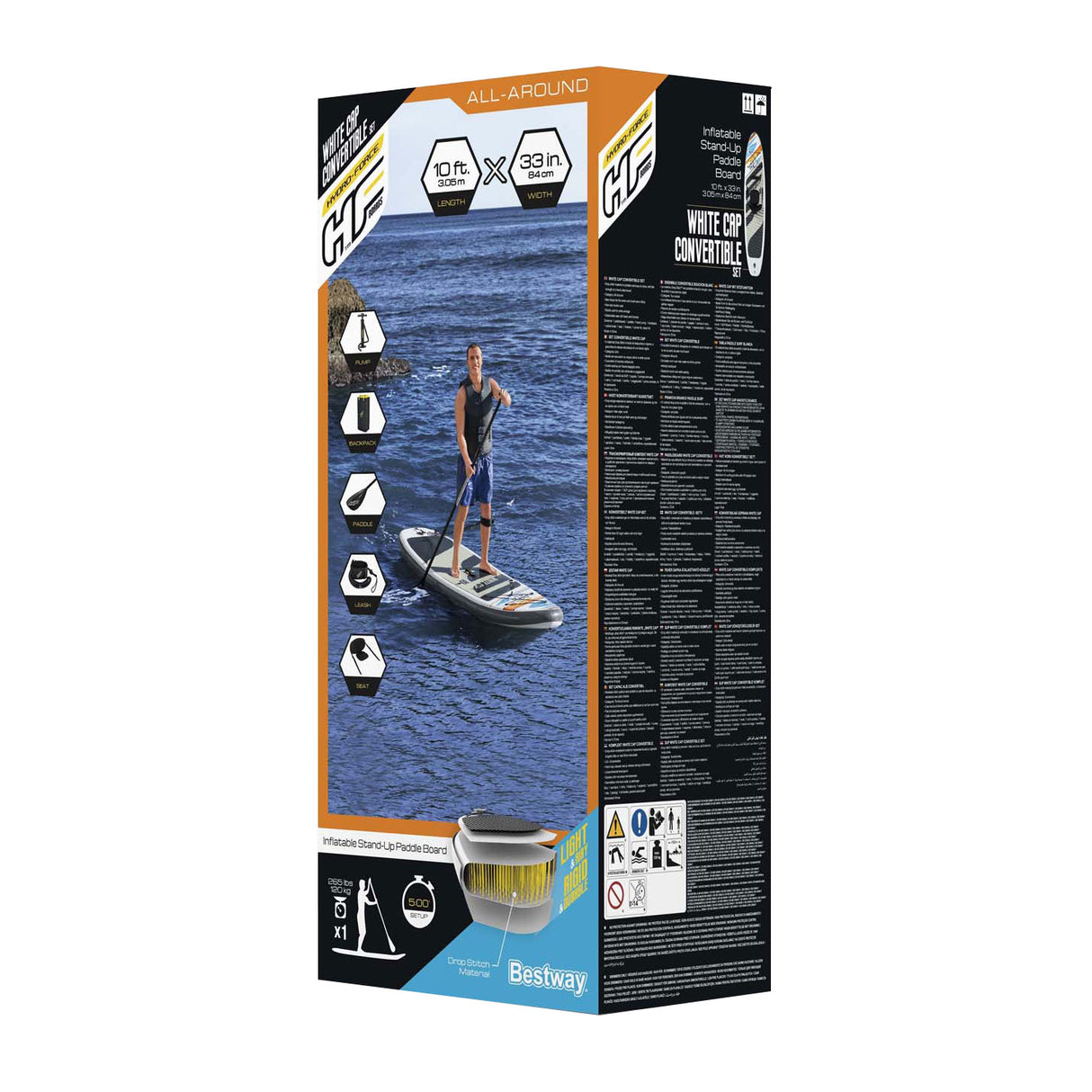 Bestway - Hydro Force White Cap Convertible SUP set