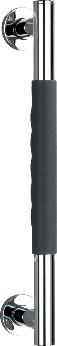Wenko Wandhaltegriff Secura 40cm Edelstahl mit rutschfestem Soft-Touch-Griff - Sicherheitsgriff - Wandhalterung - Badewannengriff - Belastbarkeit max. 120 kg - TÜV geprüft, geprüft und zertifiziert
