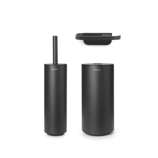 Brabantia Mindset Toilettenzubehör, 3er-Set Mineral Infinite Grey