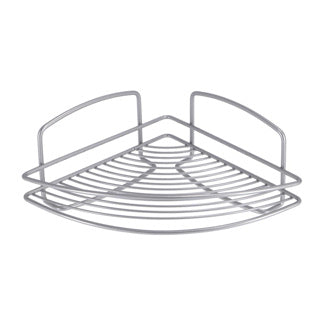 Metaltex – Eckregal für Badezimmerregal „Onda“ – 22 x 22 x 11 cm – Silber – Metall mit Polytherm-Beschichtung – 5 Jahre Garantie