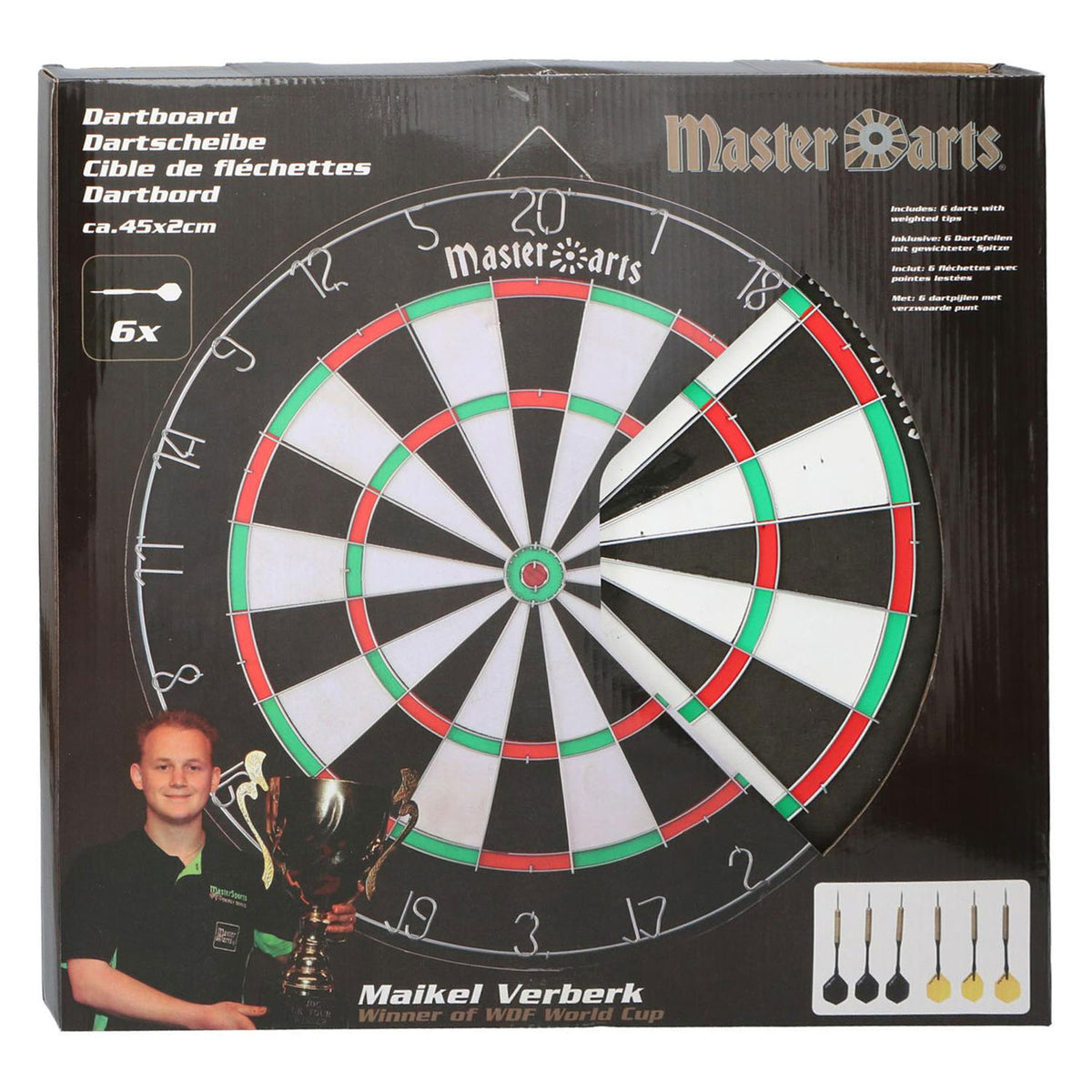 Master Darts Dartboard mit Pfeilen